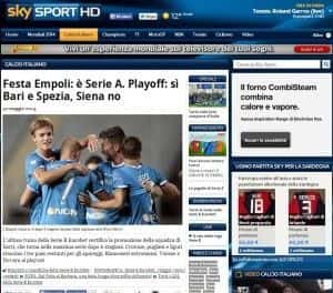 Sky Sport HD Prima pagina